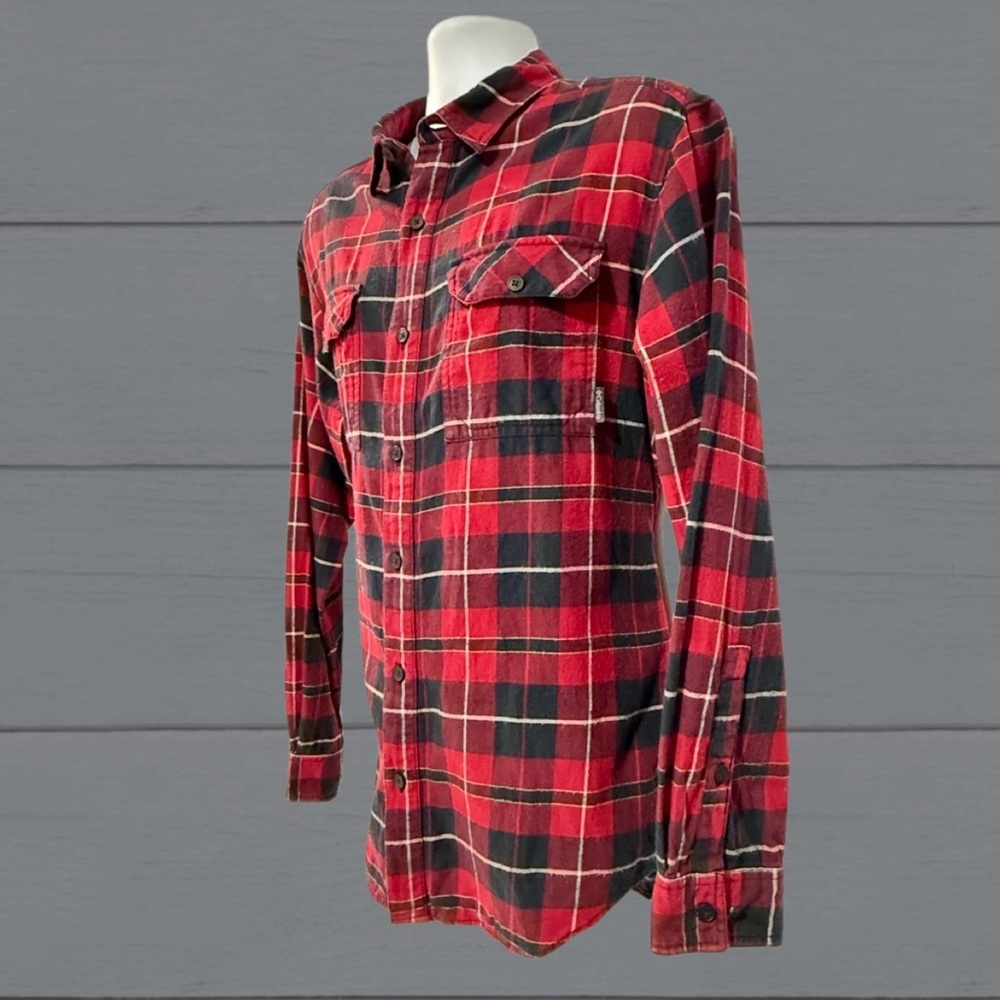 Columbia Gamecocks Red Plaid Flannel Shirt | Omni-Wick | Men’s Size - Large - Picture 5 of 13